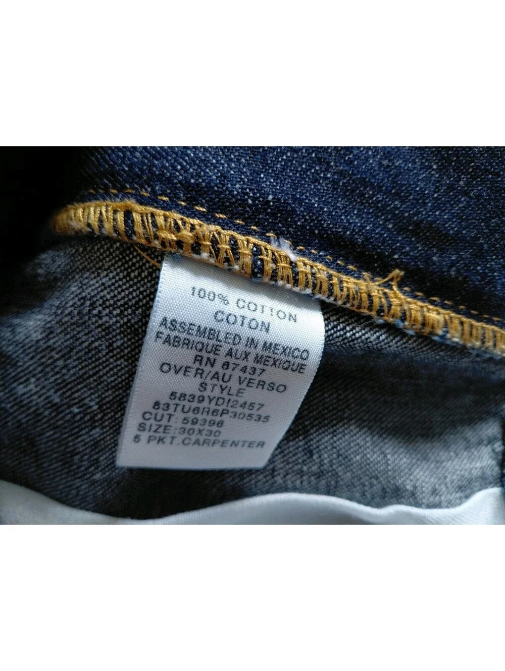 Vtg Polo Ralph Lauren Jeans Mens 30x30 Y2K Blue Relaxed C-5 Carpenter